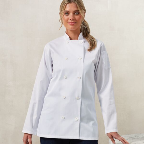 PGL Premier Ladies Long Sleeve Chef's Jacket Thumbnail